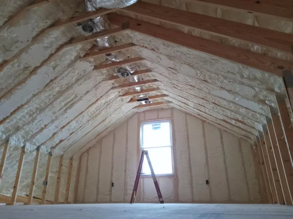 Spray foam roofing application for Crawl Space Insulation project in Mission Bend